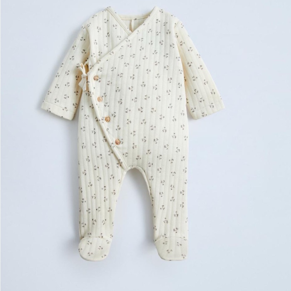 Zara baby girls quilted jumpsuit 1-3 months